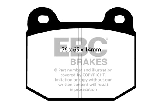 Mini Clubman F54 JCW 2016-2024 231 PS EBC-Bremsen Gelbe Bremsbeläge hinten