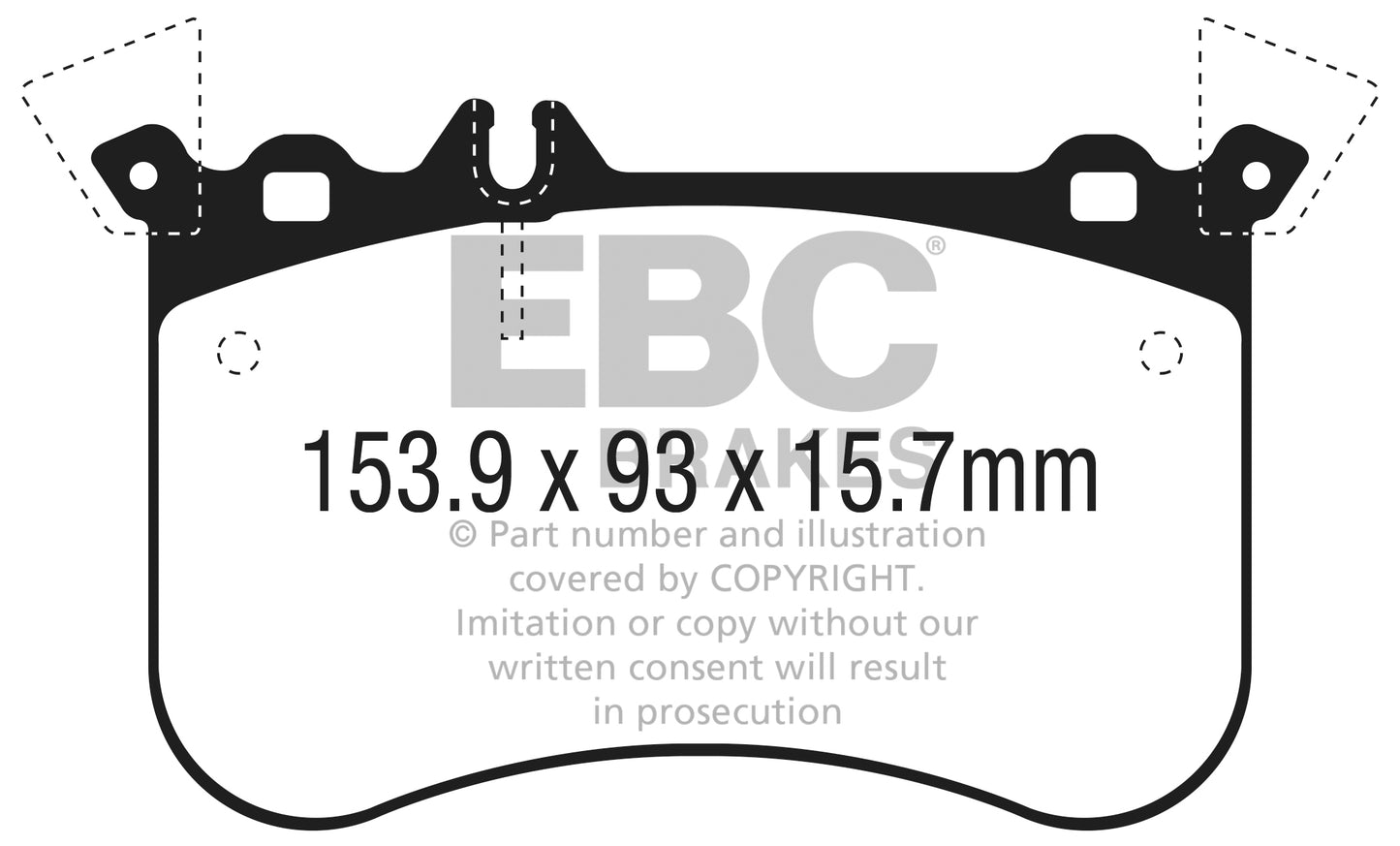 MERCEDES BENZ A-Klasse W176 A45 AMG 2013-2018 360 PS EBC-Bremsen Gelbe Bremsbeläge vorne