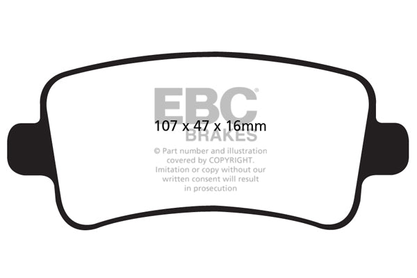 Mini Clubman F54 JCW 2016-2024 231 PS EBC-Bremsen Gelbe Bremsbeläge hinten