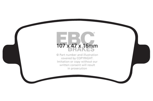 Mini Clubman F54 JCW 2016-2024 231 PS EBC-Bremsen Gelbe Bremsbeläge hinten