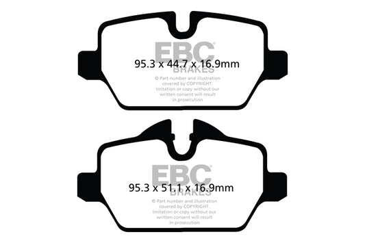 Mini Clubman R55 Works 2008-2015 EBC-Bremsen Gelbe Bremsbeläge hinten