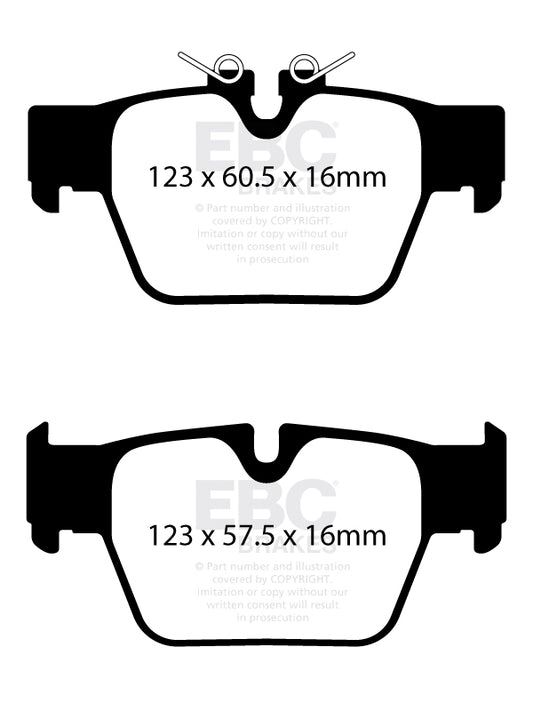 Mini Clubman F54 JCW GP 2019-2024 306 PS Ebc-Bremsen Gelbe Bremsbeläge hinten