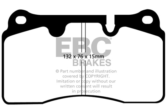 Mini Clubman F54 JCW 2016-2024 231 PS Ebc-Bremsen Gelbe Bremsbeläge vorne