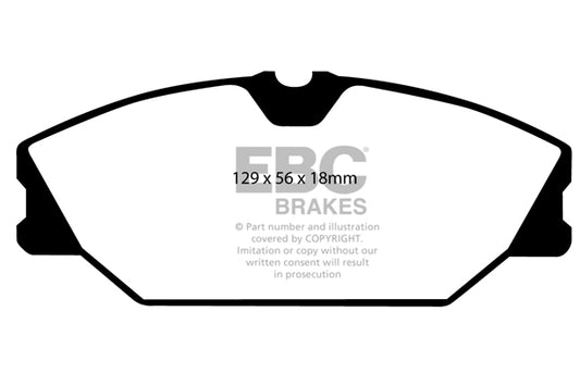 Mini Clubman F54 JCW 2016-2024 231 PS Ebc-Bremsen Gelbe Bremsbeläge vorne