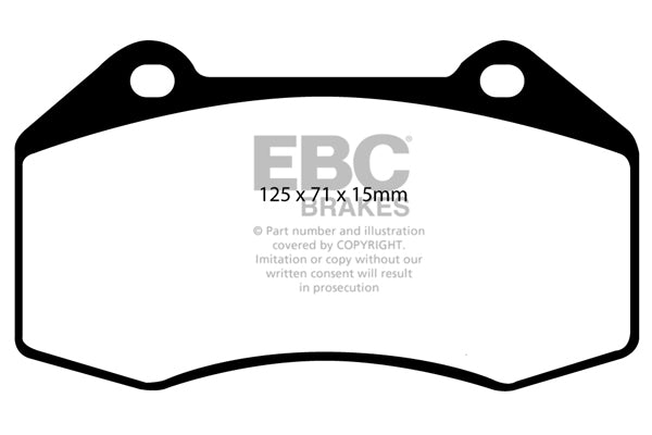 Mini Clubman F54 JCW 2016-2024 231 PS Ebc-Bremsen Gelbe Bremsbeläge vorne