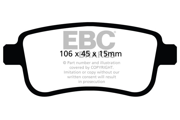 Mini Clubman F54 JCW 2016-2024 231 PS EBC-Bremsen Gelbe Bremsbeläge hinten