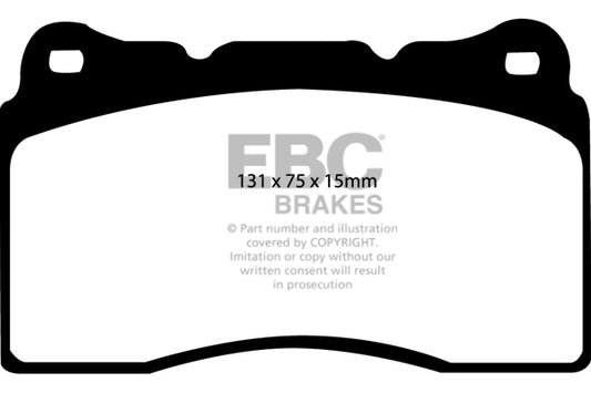 HONDA Civic FK2 Type R 2015-2017 310 PS Ebc-Bremsen Gelbe Bremsbeläge vorne