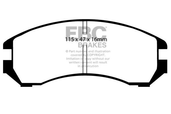Mini Clubman F54 JCW 2016-2024 231 PS Ebc-Bremsen Gelbe Bremsbeläge vorne