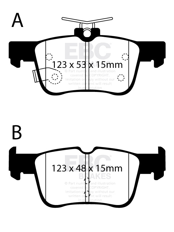 FORD Focus Mk4 ST 2.3 280 hp Ebc brakes Yellow rear brake pads