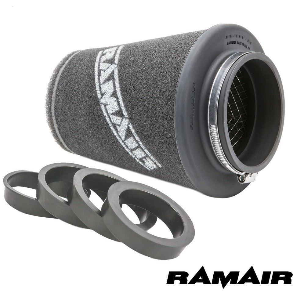 Ramair Cone air filter - Universal -70/76/80/85/90mm ID Neck - Length 181mm