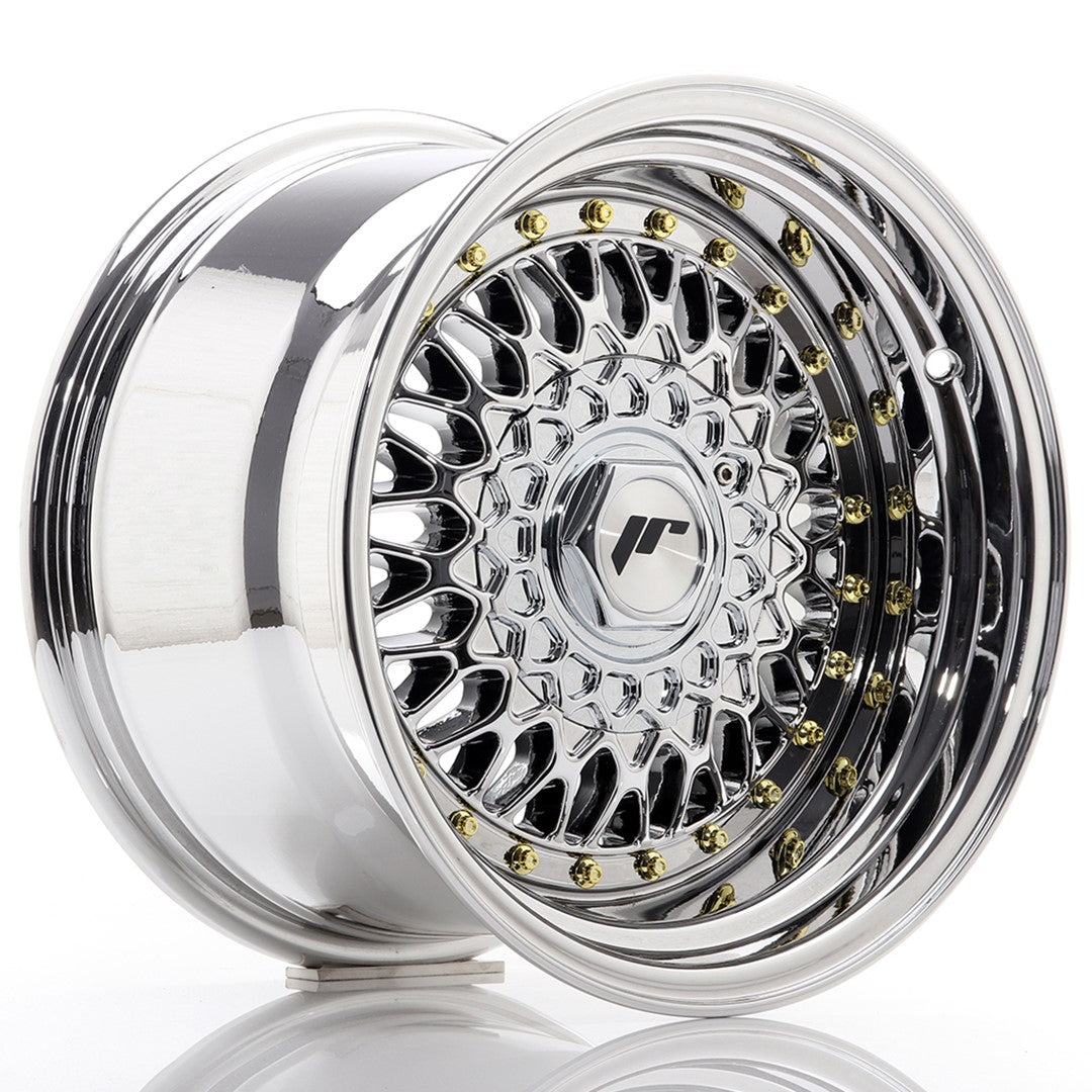 Japan Racing JR9 Alloy Wheel 15" x 9" ET10 4x100, 4x108 - Chrome