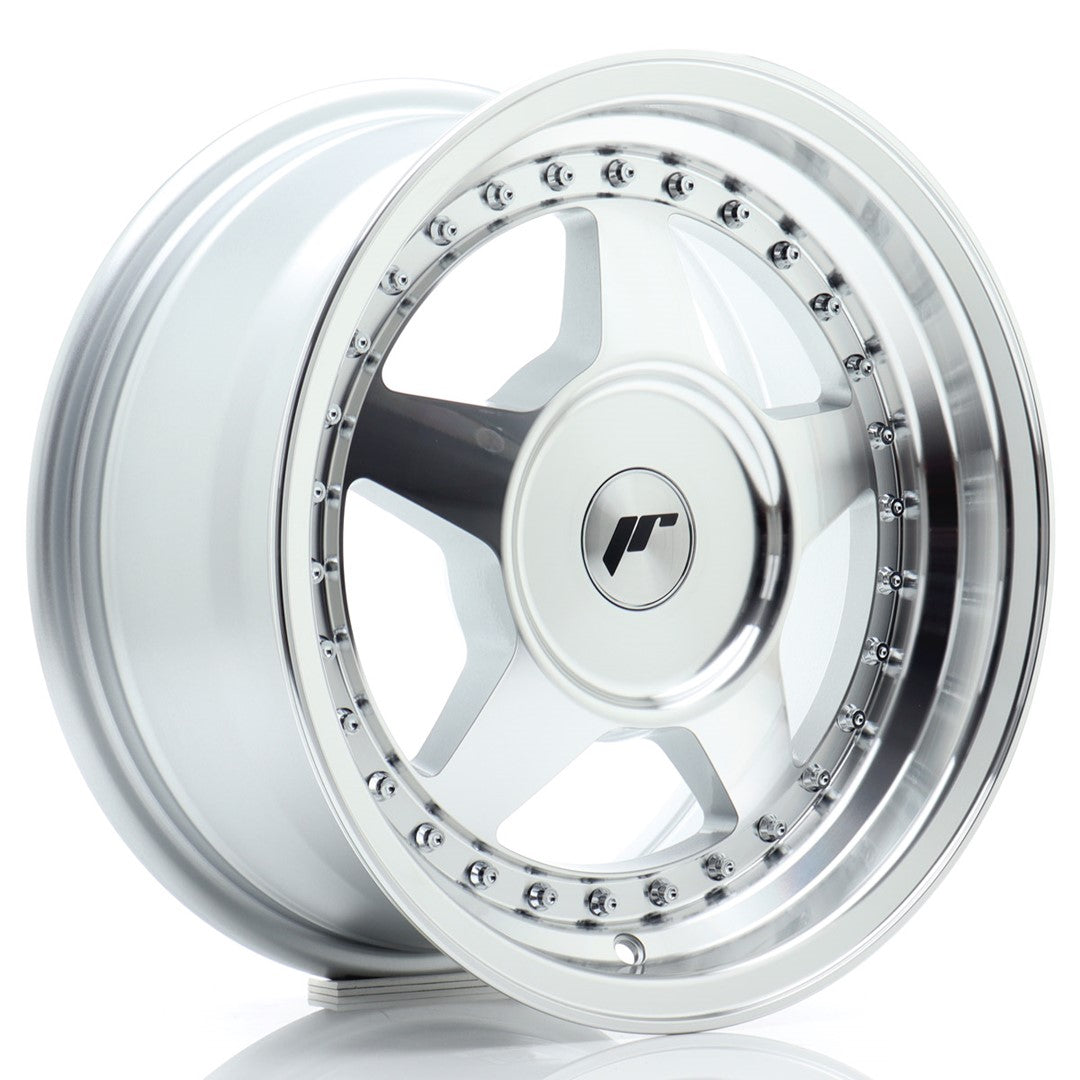 Japan Racing JR6 Alloy Wheel 15" x 7" ET20, 21, 22, 23, 24, 25, 26, 27, 28, 29, 30, 31, 32, 33, 34, 35 3x112, 4x98, 4x100, 4x108, 4x110, 4x114.3, 5x98, 5x100, 5x105, 5x108, 5x110, 5x112, 5x114.3 - Silver