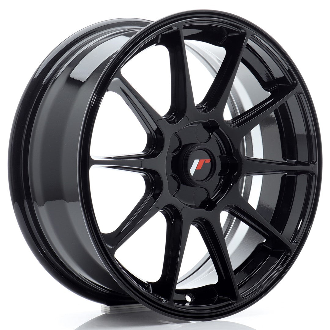 Japan Racing JR11 Alloy Wheel 17" x 7" ET20, 21, 22, 23, 24, 25, 26, 27, 28, 29, 30, 31, 32, 33, 34, 35, 36, 37, 38 5x98, 5x100, 5x105, 5x108, 5x110, 5x112, 5x114.3 - Black