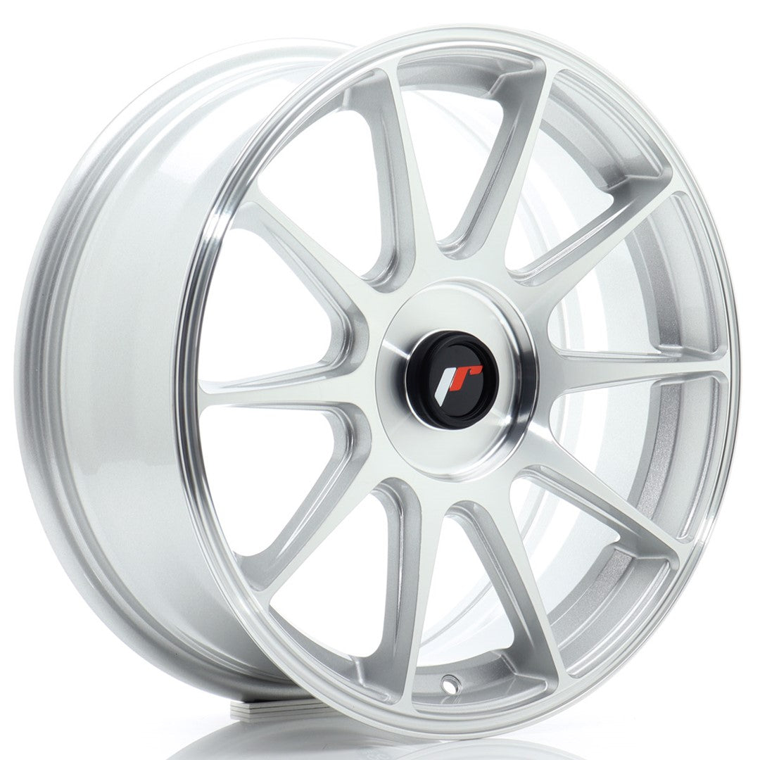 Japan Racing JR11 Alloy Wheel 17" x 7" ET20, 21, 22, 23, 24, 25, 26, 27, 28, 29, 30, 31, 32, 33, 34, 35, 36, 37, 38 3x112, 4x100, 4x108, 4x110, 4x114.3, 5x100, 5x105, 5x108, 5x110, 5x112, 5x114.3 - Silver
