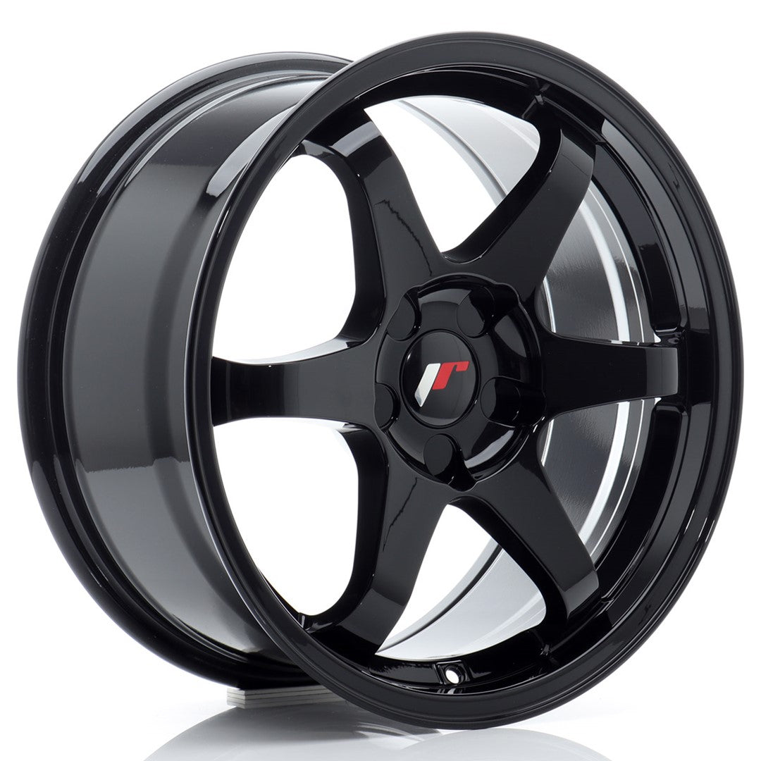 Japan Racing JR3 Alloy Wheel 17" x 8" ET20, 21, 22, 23, 24, 25, 26, 27, 28, 29, 30, 31, 32, 33, 34, 35 5x100, 5x105, 5x108, 5x110, 5x112, 5x114.3, 5x115, 5x118, 5x120 - Black
