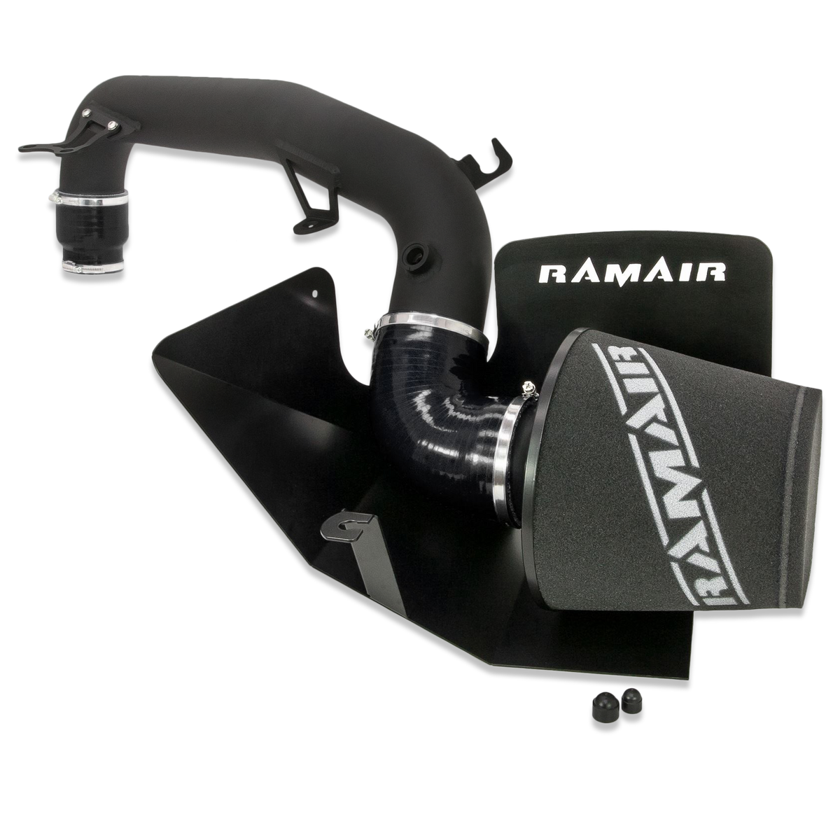 Ramair Black Ramair Cone Foam Air Filter Heat Shield & Hard Pipe Induction Kit Ford Focus RS MK3 2.3 Ecoboost
