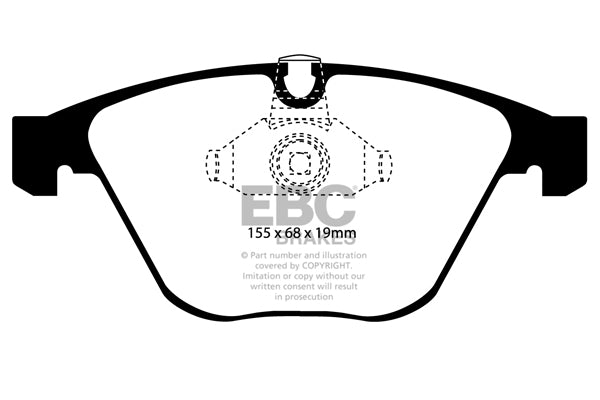 BMW M3 E90 4.0 10-11 Ebc brakes Yellow front brake pads
