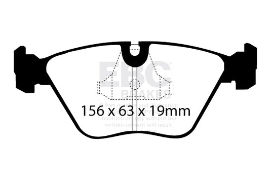 BMW M5 E34 3.5 EBC Bremsen Gelbe Bremsbeläge vorne