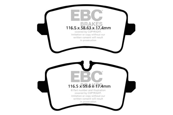 AUDI RS4 B8 450 PS EBC-Bremsen Gelbe Bremsbeläge hinten