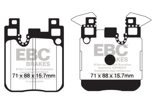 BMW M2 Competition F87 EBC Bremsen Gelbe Bremsbeläge hinten