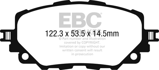 FIAT 124 Spider 140 PS EBC-Bremsen Gelbe Bremsbeläge vorne