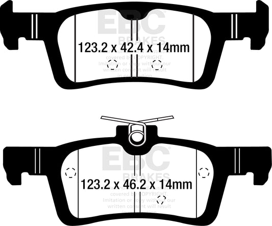 FORD Fiesta Mk8 ST 2018-2023 200 PS EBC-Bremsen Gelbe Bremsbeläge vorne