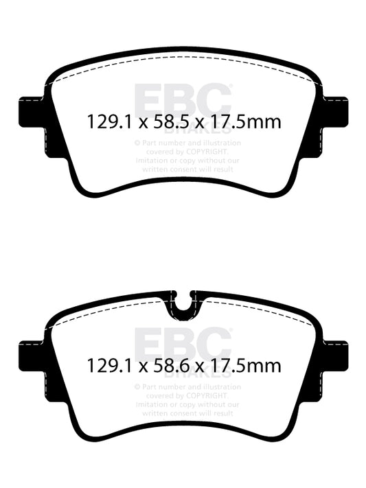 AUDI RS4 B9 19-24 450 PS Ebc-Bremsen Gelbe Bremsbeläge hinten