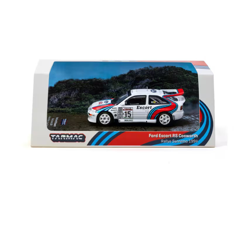 Tarmac Works 1/64 - Ford Escort RS Cosworth WRC - Rallye Sanremo 1994 | M. Wilson / B. Thomas