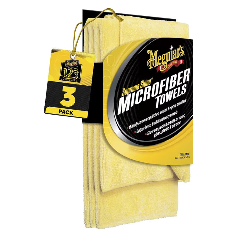 Meguiar's Supreme Shine Microfibre Towels (Pack of 3)