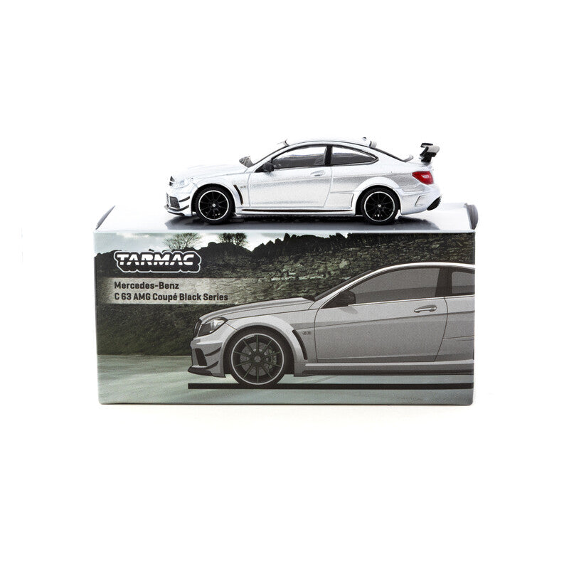 Tarmac Works 1/64 Mercedes C 63 AMG Coupé Black Series Silver Metallic