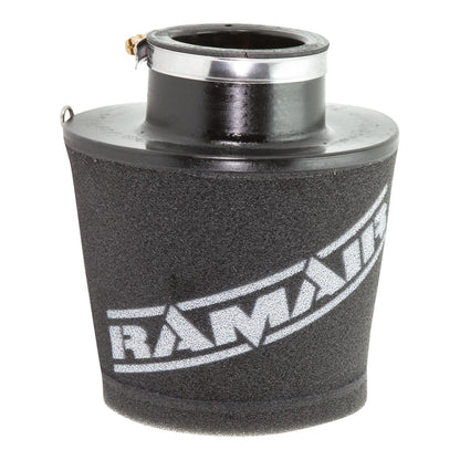 Ramair Cone air filter - Universal - 70mm ID Neck - Offset - Length 128mm