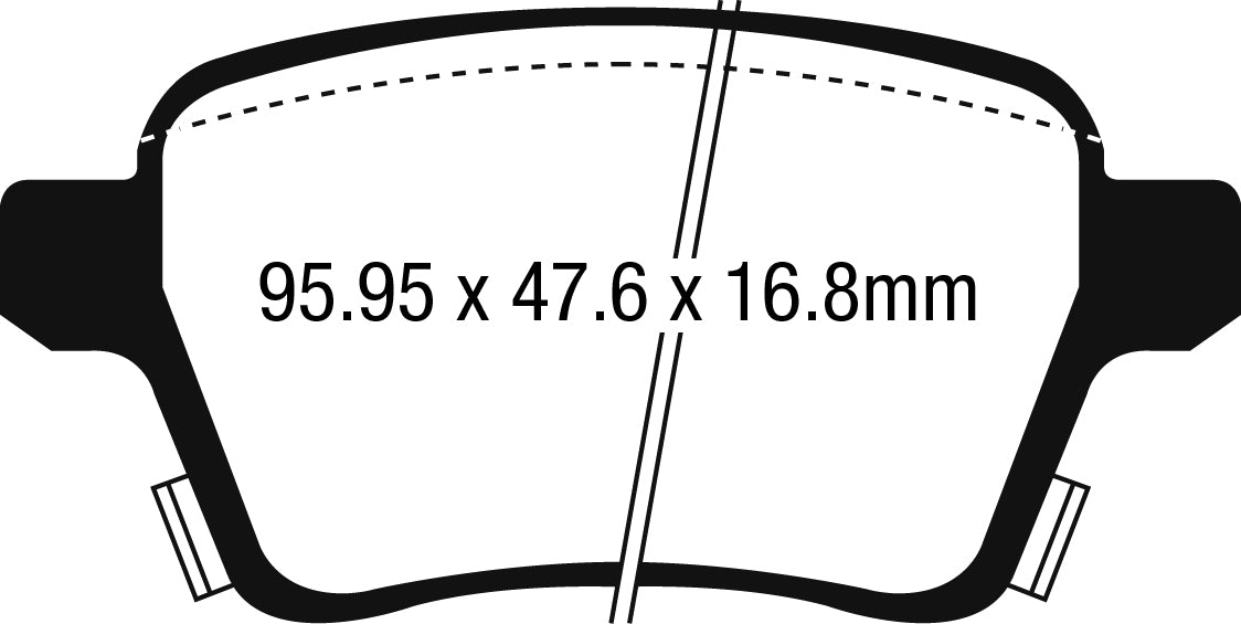 Mini Clubman F54 JCW 2016-2024 231 PS EBC-Bremsen Gelbe Bremsbeläge hinten
