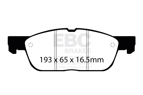 FORD Focus Mk4 ST 2.3 280 hp Ebc brakes Yellow front brake pads