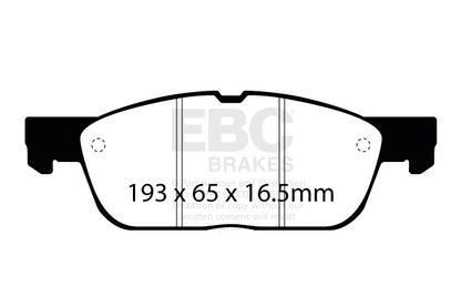 FORD Focus Mk4 ST 2.3 280 hp Ebc brakes Yellow front brake pads