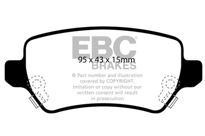 Mini Clubman F54 JCW 2016-2024 231 PS EBC-Bremsen Gelbe Bremsbeläge hinten