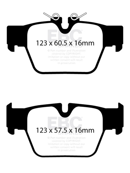 Mini Clubman F54 JCW GP 2019-2024 306 PS Ebc-Bremsen Gelbe Bremsbeläge hinten