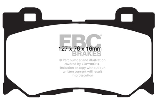 Mini Clubman F54 JCW 2016-2024 231 PS Ebc-Bremsen Gelbe Bremsbeläge vorne