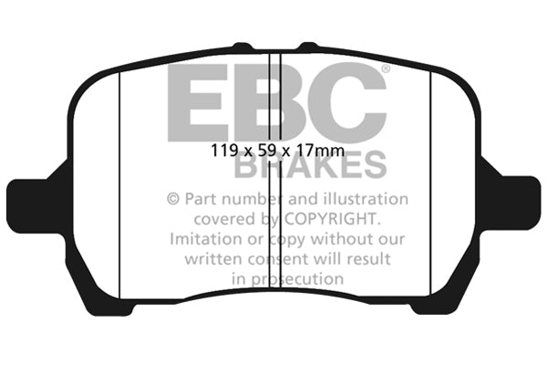 OPEL GT 2.0 Turbo Petrol 2006-2010 Ebc brakes Yellow front brake pads
