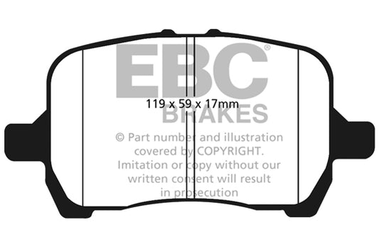 Mini Clubman F54 JCW 2016-2024 231 PS Ebc-Bremsen Gelbe Bremsbeläge vorne