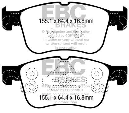 FORD Puma Mk2 ST 200 hp Ebc brakes Yellow front brake pads