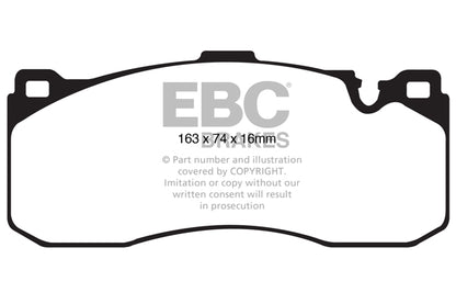 Mini Clubman R55 Works 2008-2015 EBC-Bremsen Gelbe Bremsbeläge vorne