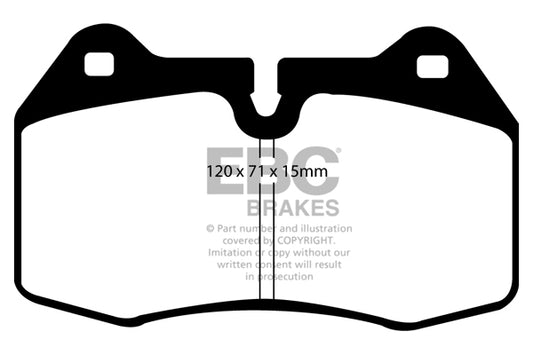 Mini Clubman F54 JCW 2016-2024 231 PS Ebc-Bremsen Gelbe Bremsbeläge vorne