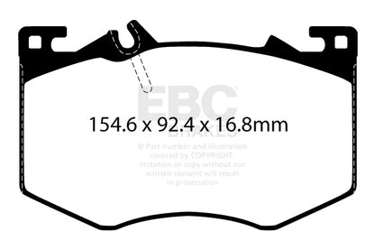 MERCEDES BENZ A-Klasse W177 A35 AMG 2019- 306 PS (350-mm-Bremsscheibe vorne) EBC-Bremsen Gelbe Bremsbeläge vorne
