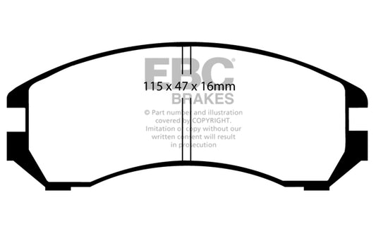 Mini Clubman F54 JCW 2016-2024 231 PS Ebc-Bremsen Gelbe Bremsbeläge vorne