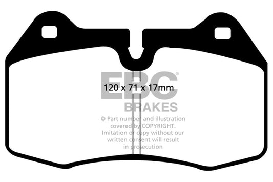 Mini Clubman F54 JCW 2016-2024 231 PS Ebc-Bremsen Gelbe Bremsbeläge vorne