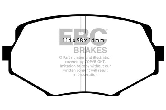 MAZDA MX5 Mk1 NA 1.8 1994-1998 EBC-Bremsen Gelbe Bremsbeläge vorne
