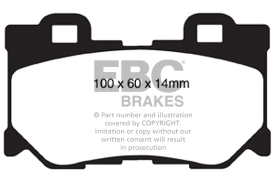 Mini Clubman F54 JCW 2016-2024 231 PS EBC-Bremsen Gelbe Bremsbeläge hinten