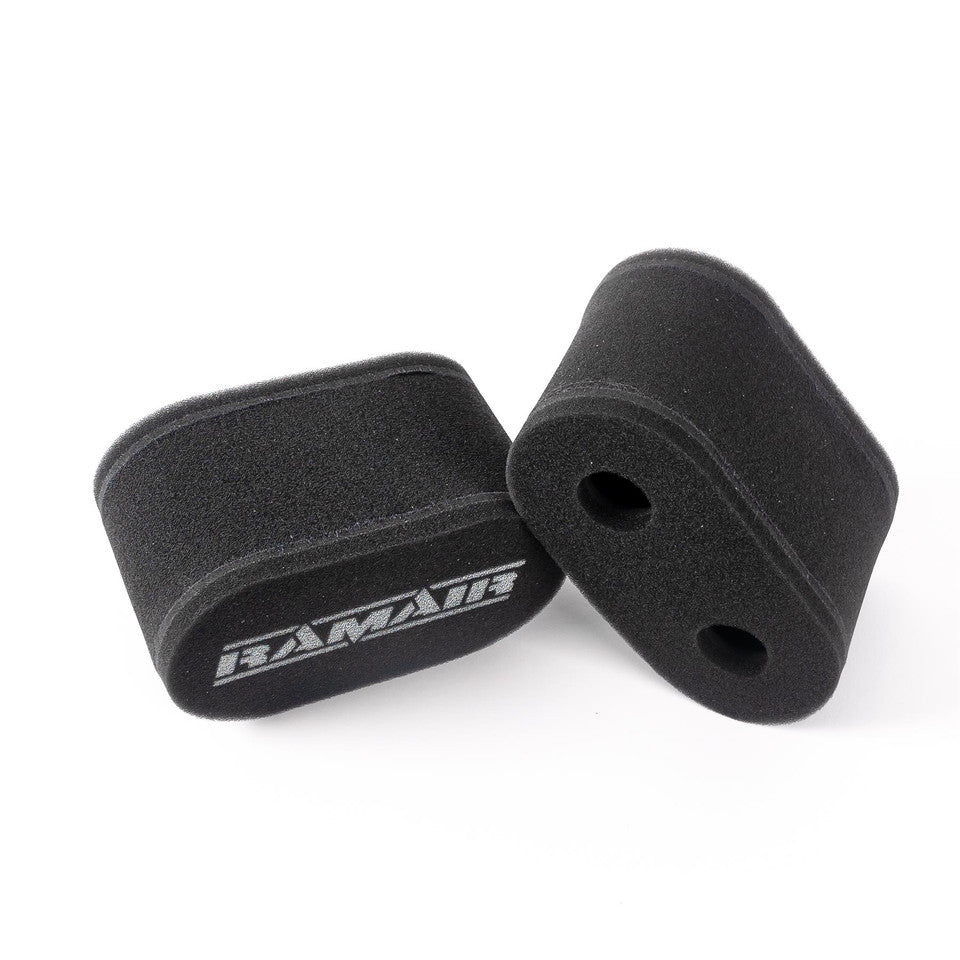 Ramair Twin Inlet Motorcycle Carb Sock Foam Air Filter - 29mm