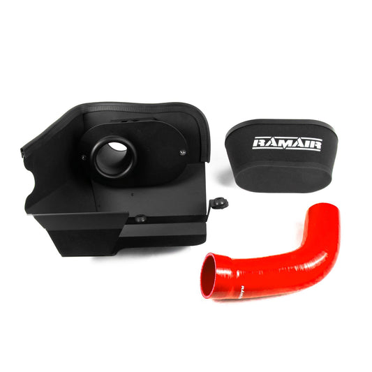 Ramair Red Ramair Air Filter & Heat Shield Intake Kit Red Intake Hose VW MK7 Golf GTI & R, Audi A3, S3 8V, Seat Leon Cupra 280 & Skoda Octavia RS