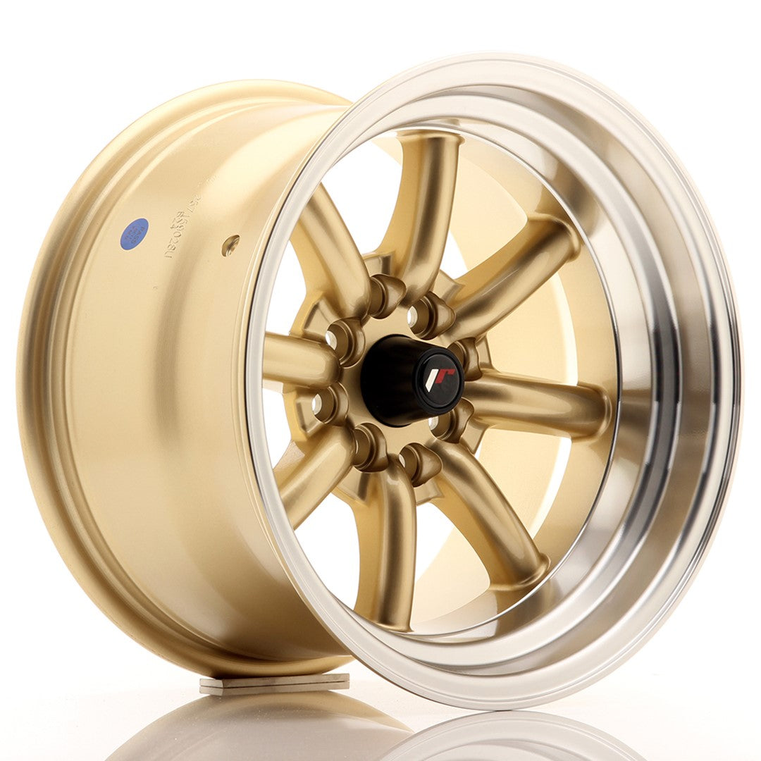 Japan Racing JR19 Alloy Wheel 15" x 9" ET-13 4x100, 4x114.3 - Gold